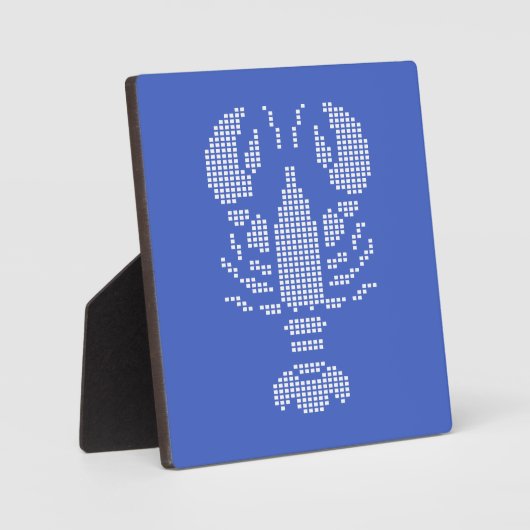 Pixel Lobster Emblem Mosaic Fotoplatte (Vorderseite)