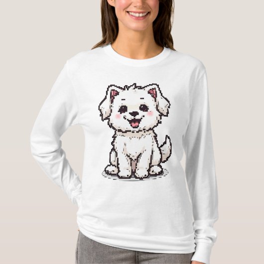 Pixel Maltese Delight T-Shirt (Vorderseite)