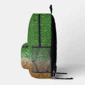 Pixel Miner Individuelle Name - grüne braune Kinde Bedruckter Rucksack (Rechts)