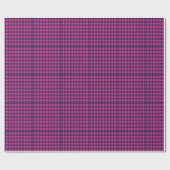 Pixel Mini Buffalo Check Pink Blue Geschenkpapier (Flach)