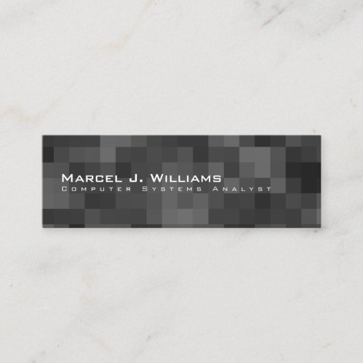 Pixel minimalistisch modernen beruflich Blank. Mini Visitenkarte (Vorderseite)