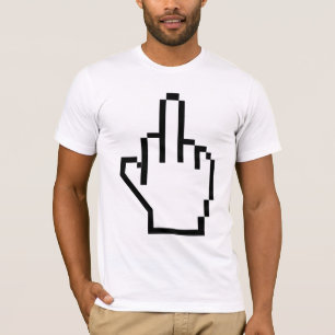 Pixel-Mittelfinger T-Shirt
