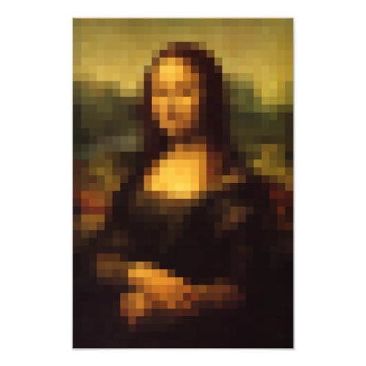 Pixel Mona Lisa 2 Fotodruck (Vorne)
