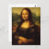 Pixel Mona Lisa 2 Postkarte (Vorne/Hinten)