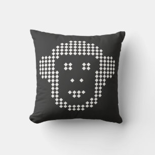 Pixel Monkey Diamant-Emblem Kissen