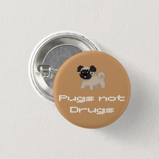 Pixel-Mops-Knopf Button (Vorne & Hinten)