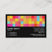 Pixel Motif 01 - Schwarz Visitenkarte (Rückseite)