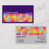 Pixel Motif v2 01 Tief Lila mit Grau Visitenkarte (Vorne/Hinten)