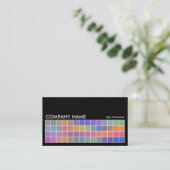 Pixel Motif v2 02 - Schwarz mit Grau Visitenkarte (Stehend Vorderseite)