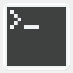 Pixel-Muschel Quadratischer Aufkleber