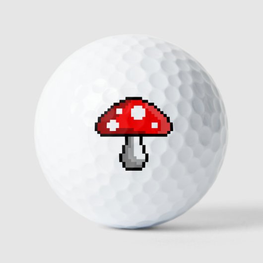 Pixel Mushroom Golf Balls Golfball (Vorderseite)