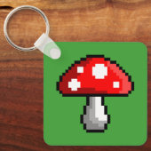 Pixel Mushroom Keychain Schlüsselanhänger (Vorderseite)