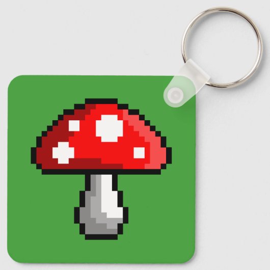 Pixel Mushroom Keychain Schlüsselanhänger (Rückseite)