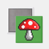 Pixel Mushroom Magnet (Vorderseite/Rückseite)