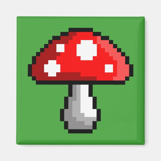 Pixel Mushroom Magnet (Vorne)