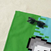 Pixel Mushroom Meadow Beach Handtuch (Beispiel)