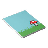 Pixel Mushroom Meadow Notepad Notizblock (angewinkelt)