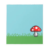 Pixel Mushroom Meadow Notepad Notizblock (Vorderseite)