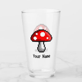 Pixel Mushroom Name Glass Glas
