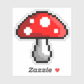 Pixel Mushroom Vinyl Sticker (Blatt)