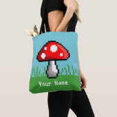 Pixel-Mushroom-Wiese-Totasche Tasche (Von Nahem)