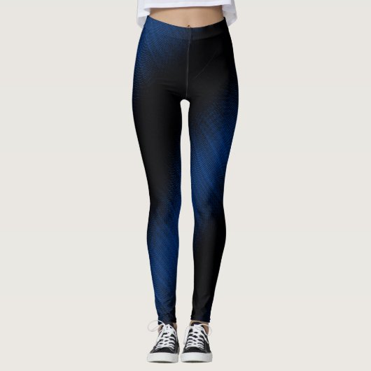 Pixel Muster 01.B.bw.S.Black BG Leggings (Vorderseite)