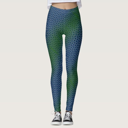 Pixel Muster 01.GRN.bw DBluek BG Leggings (Vorderseite)