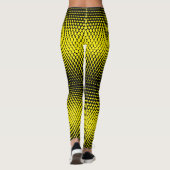 Pixel Muster 09.B.w. BYellow BG Leggings (Rückseite)