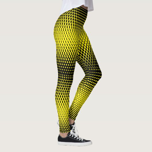 Pixel Muster 09.B.w. BYellow BG Leggings (Rechts)