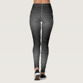 Pixel Muster 09.B.w. Gray BG Leggings (Rückseite)