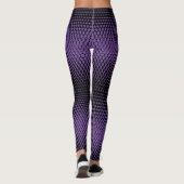 Pixel Muster 09.B.w. Lila BG Leggings (Rückseite)