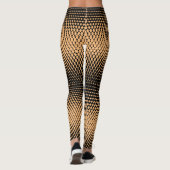 Pixel Muster 09.B.w. Orange BG Leggings (Rückseite)