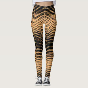 Pixel Muster 09.B.w. Orange BG Leggings