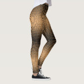Pixel Muster 09.B.w. Orange BG Leggings (Rechts)