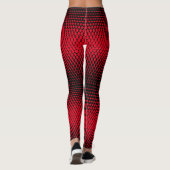 Pixel Muster 09.B.w. Red BG Leggings (Rückseite)