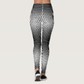 Pixel Muster 09.B.w. Weißer BG Leggings (Rückseite)