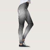 Pixel Muster 09.B.w. Weißer BG Leggings (Rechts)