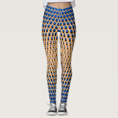 Pixel Muster 09.BBLK.w Orange BG Leggings (Vorderseite)