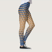 Pixel Muster 09.BBLK.w Orange BG Leggings (Rechts)