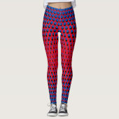 Pixel Muster 09.BBLK.w Red BG Leggings (Vorderseite)