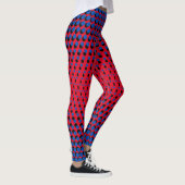 Pixel Muster 09.BBLK.w Red BG Leggings (Rechts)