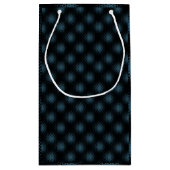 Pixel Muster 10.B.bw Black BG Kleine Geschenktüte (Rückseite)