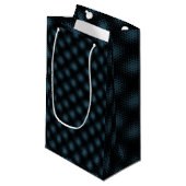 Pixel Muster 10.B.bw Black BG Kleine Geschenktüte (Vorderseite Schrägansicht)