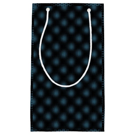 Pixel Muster 10.B.bw Black BG Kleine Geschenktüte (Vorderseite)