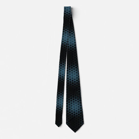 Pixel Muster 10.B.bw Black BG Krawatte (Rückseite)