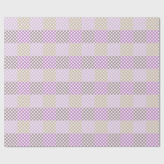 Pixel Muster Blue Chalk Geschenkpapier (Flach)