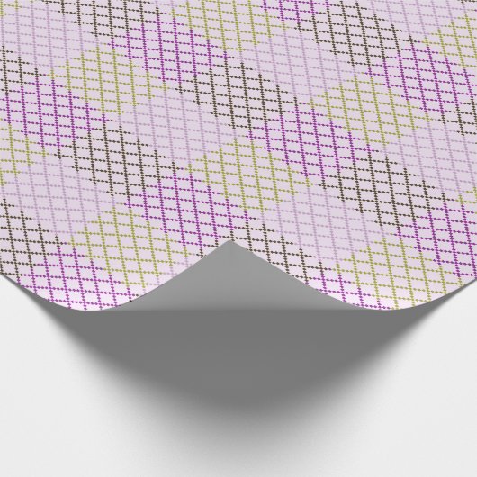 Pixel Muster Blue Chalk Geschenkpapier (Ecke)