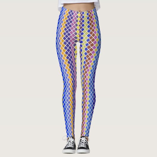 Pixel nach Pixel gezogenes Muster Leggings (Vorderseite)