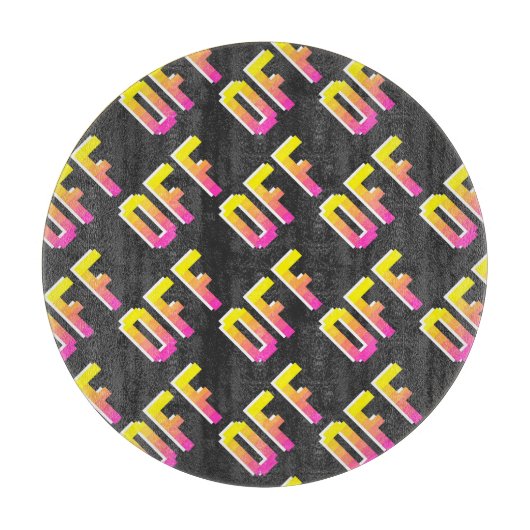 Pixel off Zeichen: Vintages Muster. Schneidebrett (Vorderseite)