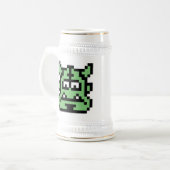 Pixel Ogre Bierglas (Vorderseite Links)